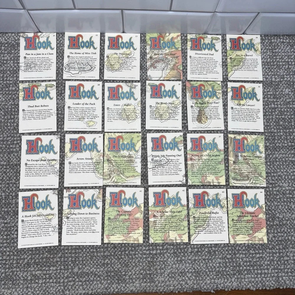 Topps‎ 1991 Hook Movie Complete 99 Set W 11 Stickers Robin Williams Peter Pan